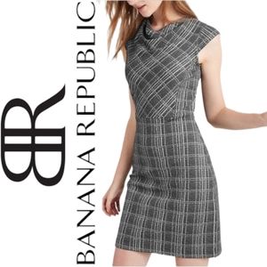 BANANA REPUBLIC WOMEN'S PLAID SHEATH MINI DRESS- NWT - Size 6